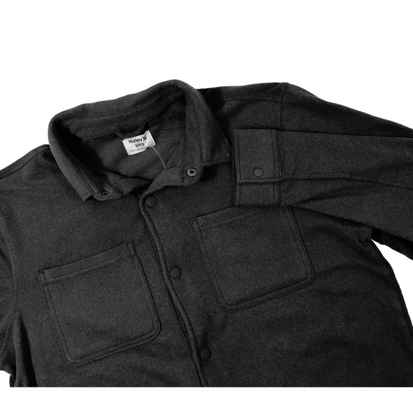 Hurley Other - Hurley Newport Shirt Jacket Men's Small Black Performance Stretch Ultra Soft NWT